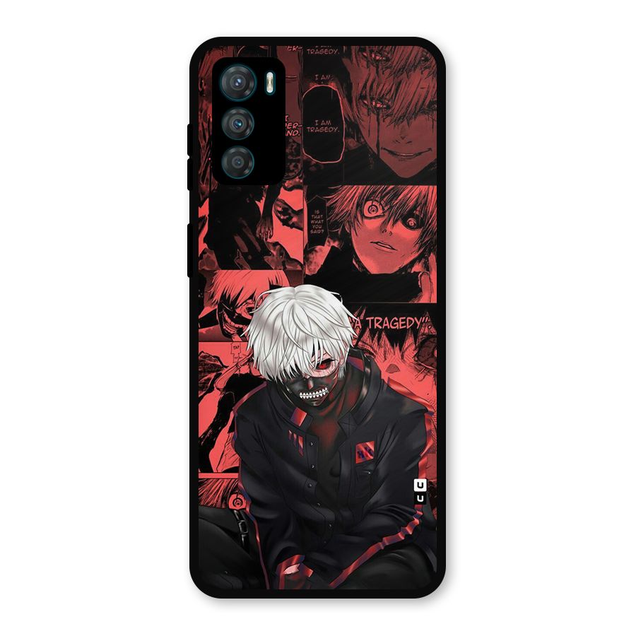 Toukyo Ghoul Kaneki Manga Metal Back Case for Moto G42