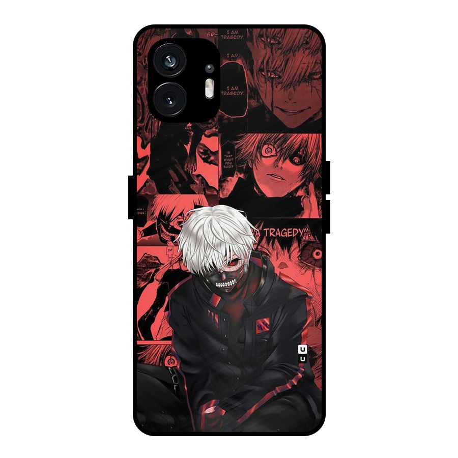 Toukyo Ghoul Kaneki Manga Metal Back Case for Nothing Phone 2