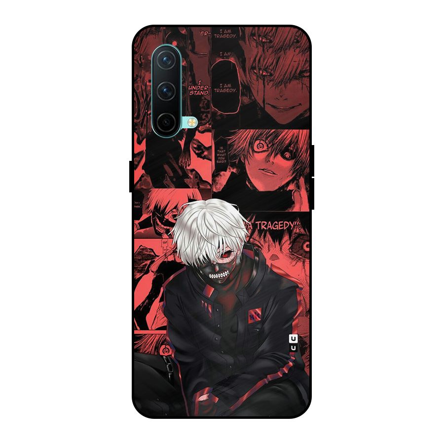 Toukyo Ghoul Kaneki Manga Metal Back Case for OnePlus Nord CE 5G