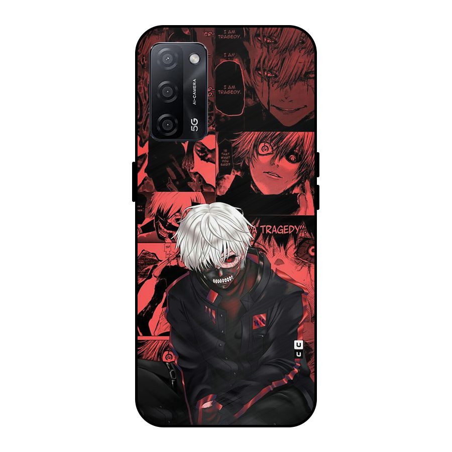 Toukyo Ghoul Kaneki Manga Metal Back Case for Oppo A53s 5G