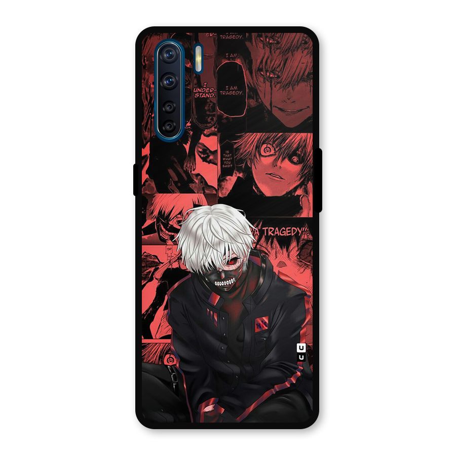 Toukyo Ghoul Kaneki Manga Metal Back Case for Oppo F15