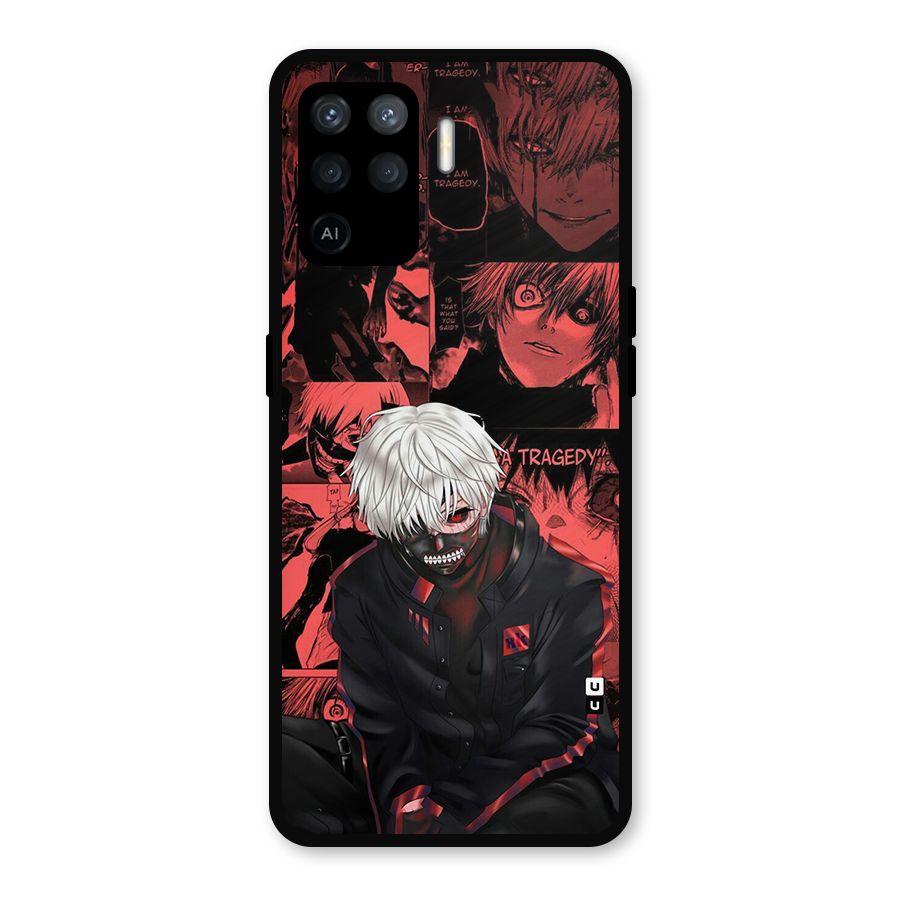 Toukyo Ghoul Kaneki Manga Metal Back Case for Oppo F19 Pro