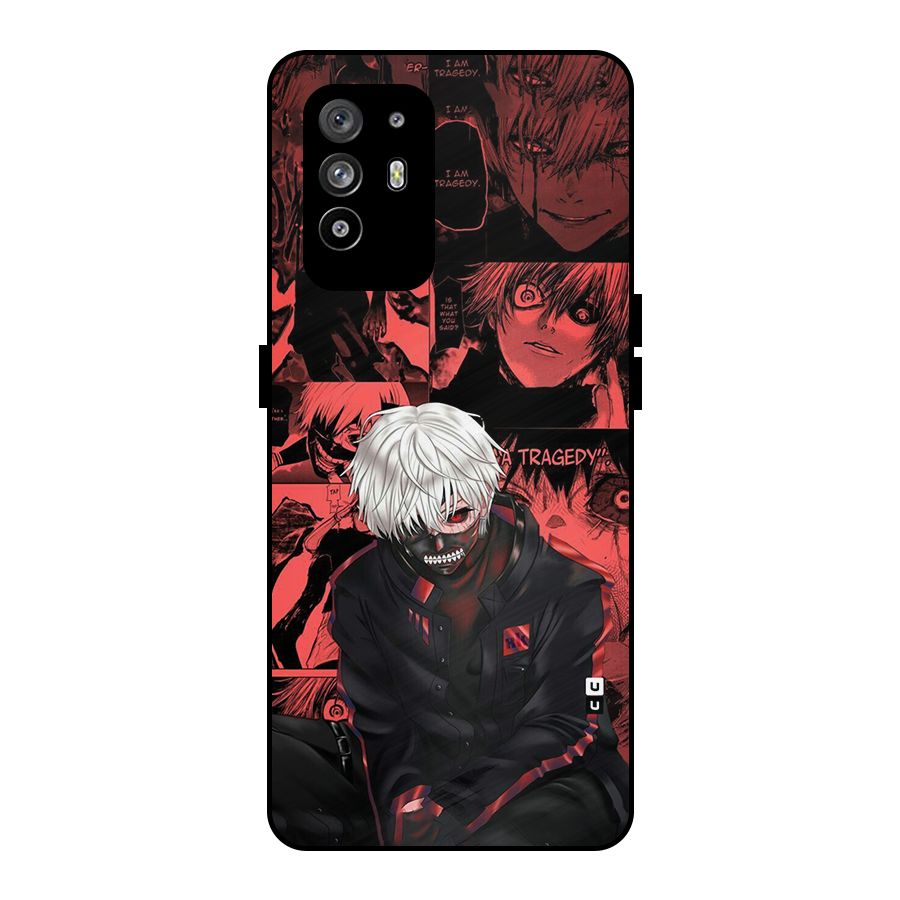 Toukyo Ghoul Kaneki Manga Metal Back Case for Oppo F19 Pro Plus 5G