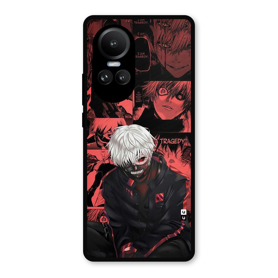 Toukyo Ghoul Kaneki Manga Metal Back Case for Oppo Reno10 Pro