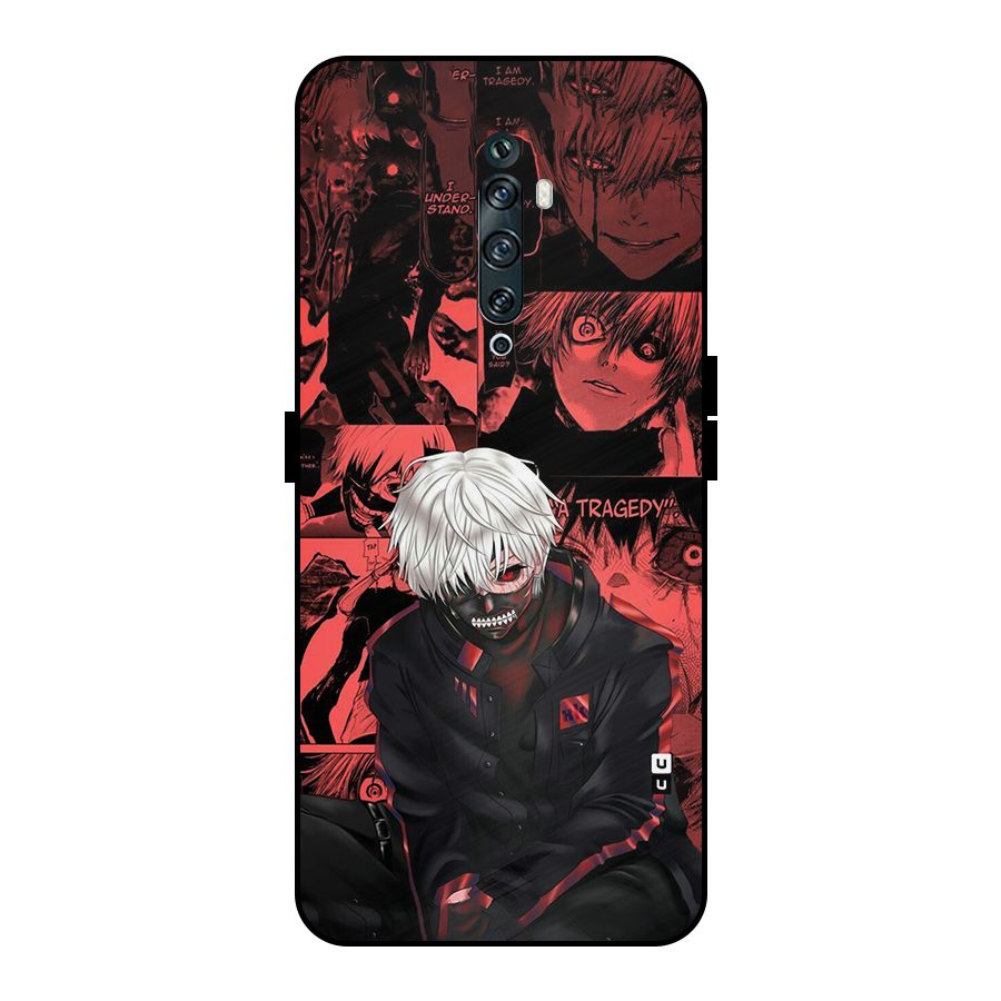 Toukyo Ghoul Kaneki Manga Metal Back Case for Oppo Reno2 F