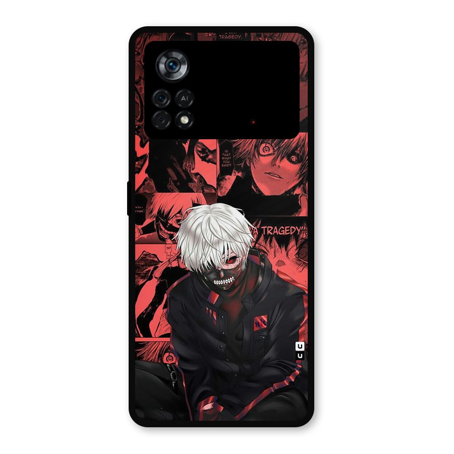 Toukyo Ghoul Kaneki Manga Metal Back Case for Poco X4 Pro 5G