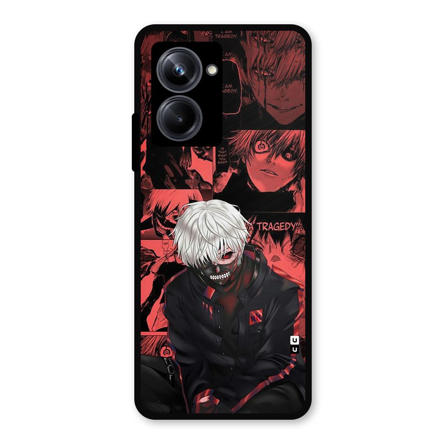 Toukyo Ghoul Kaneki Manga Metal Back Case for Realme 10 Pro