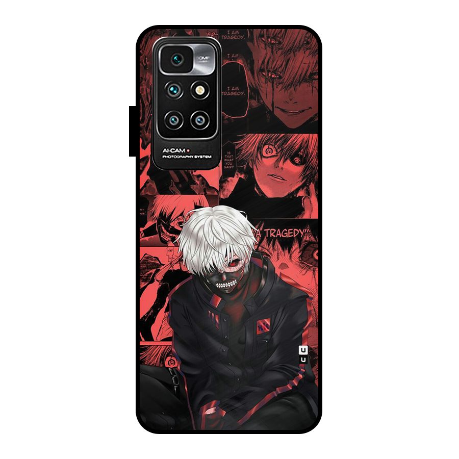 Toukyo Ghoul Kaneki Manga Metal Back Case for Redmi 10 Prime