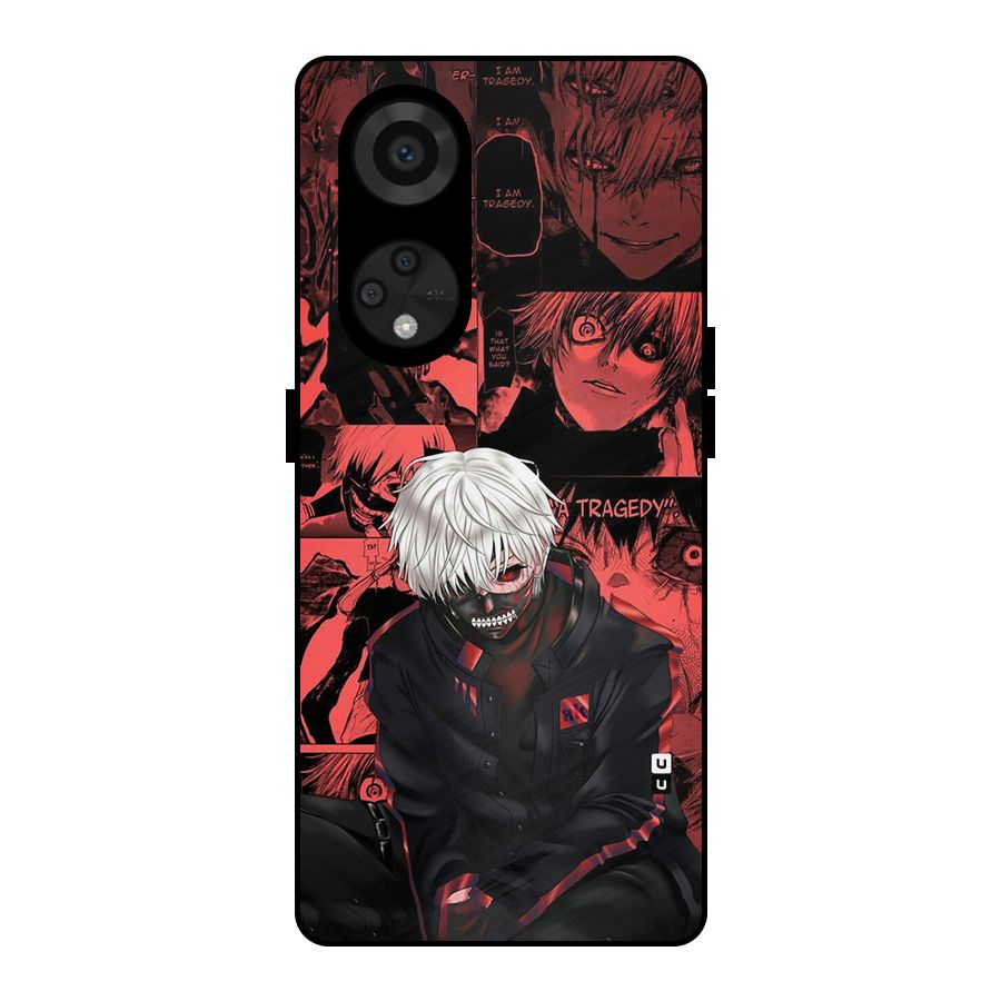 Toukyo Ghoul Kaneki Manga Metal Back Case for Reno8 T 5G