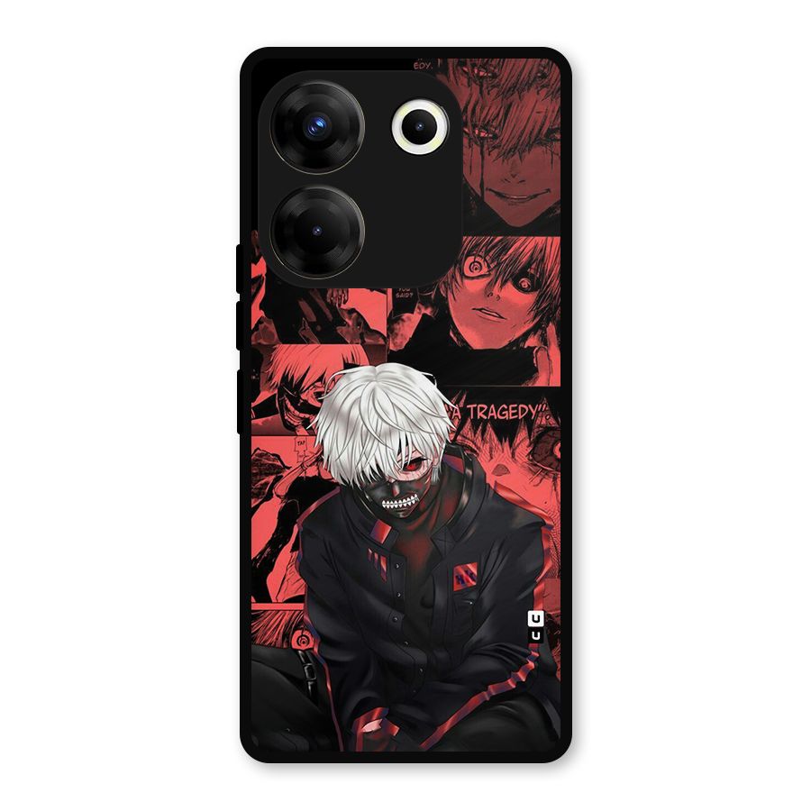 Toukyo Ghoul Kaneki Manga Metal Back Case for Tecno Camon 20 Pro