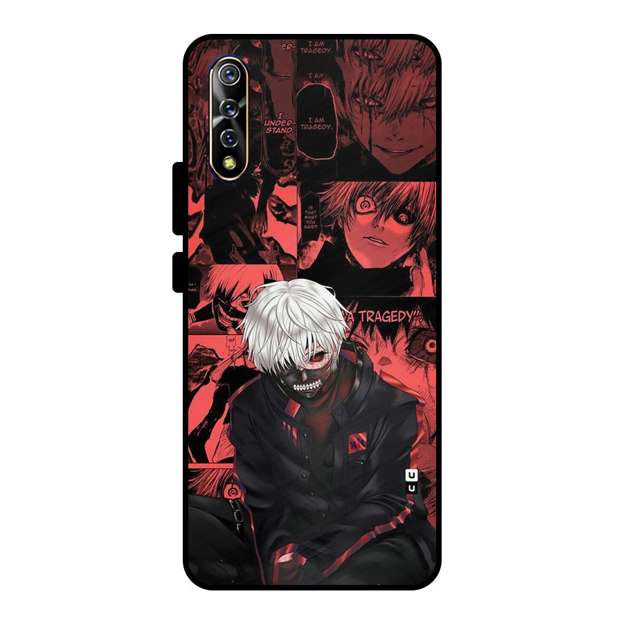 Toukyo Ghoul Kaneki Manga Metal Back Case for Vivo S1