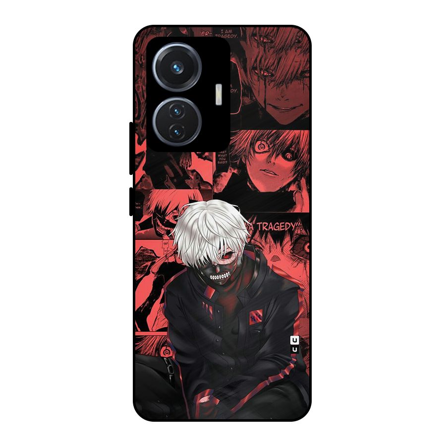 Toukyo Ghoul Kaneki Manga Metal Back Case for Vivo T1 44W