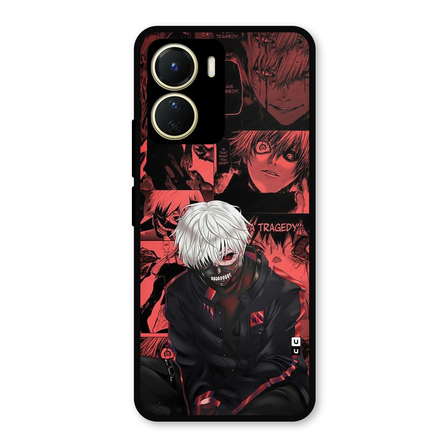 Toukyo Ghoul Kaneki Manga Metal Back Case for Vivo T2x
