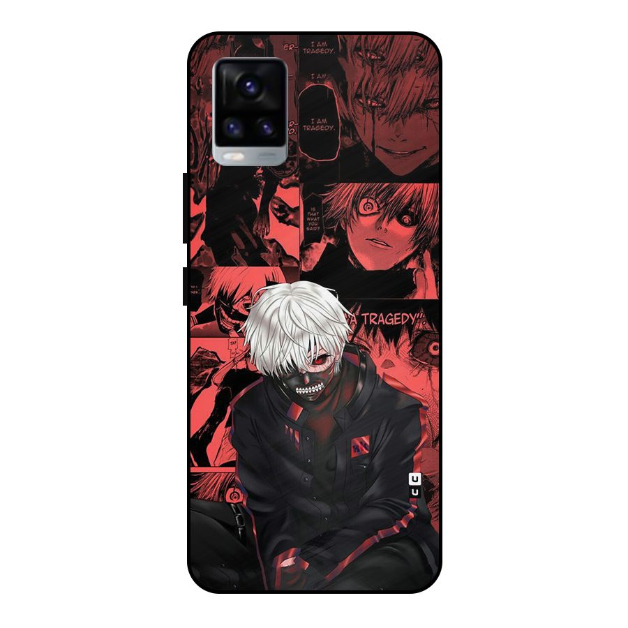 Toukyo Ghoul Kaneki Manga Metal Back Case for Vivo V20