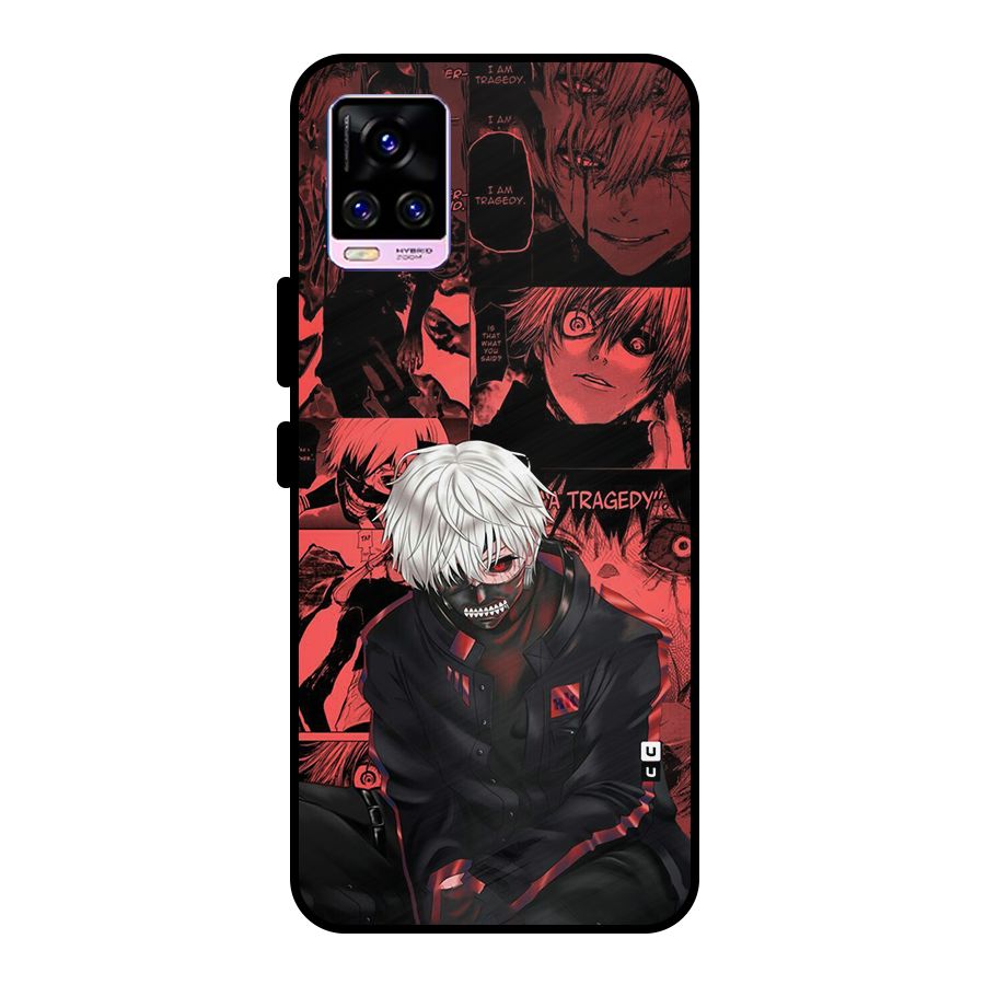 Toukyo Ghoul Kaneki Manga Metal Back Case for Vivo V20 Pro
