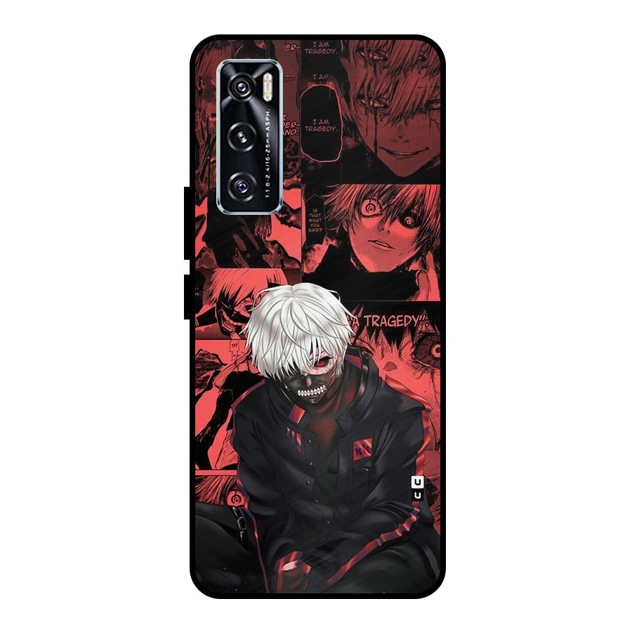 Toukyo Ghoul Kaneki Manga Metal Back Case for Vivo V20 SE