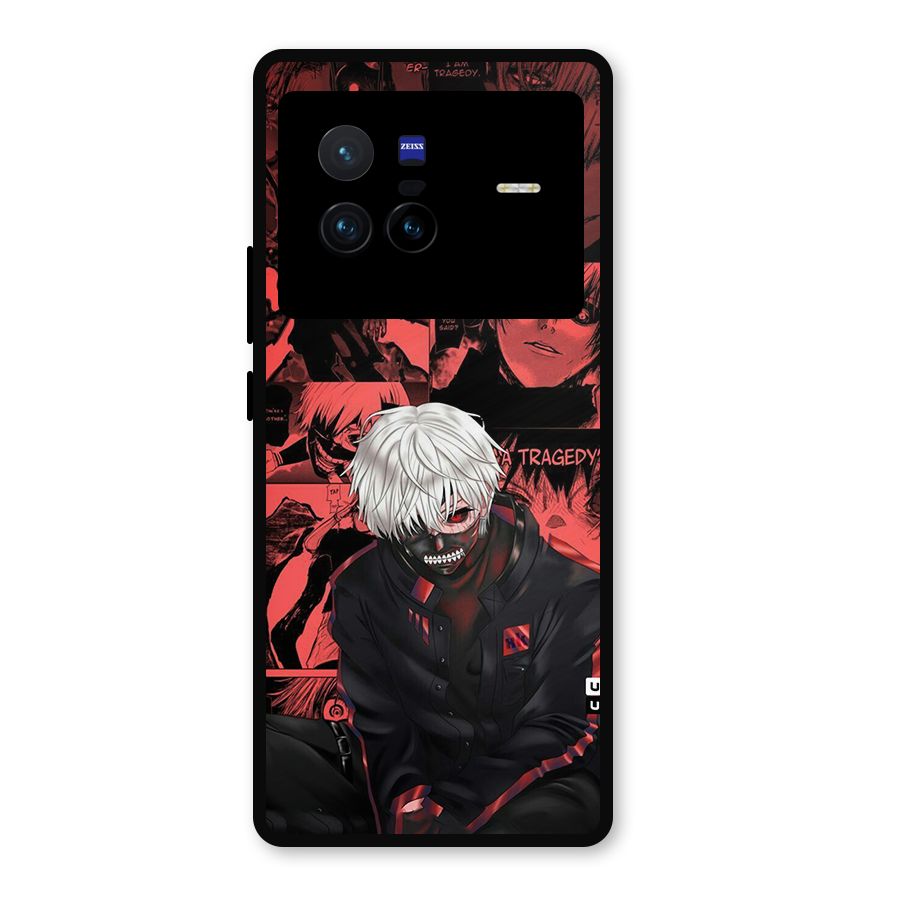 Toukyo Ghoul Kaneki Manga Metal Back Case for Vivo X80