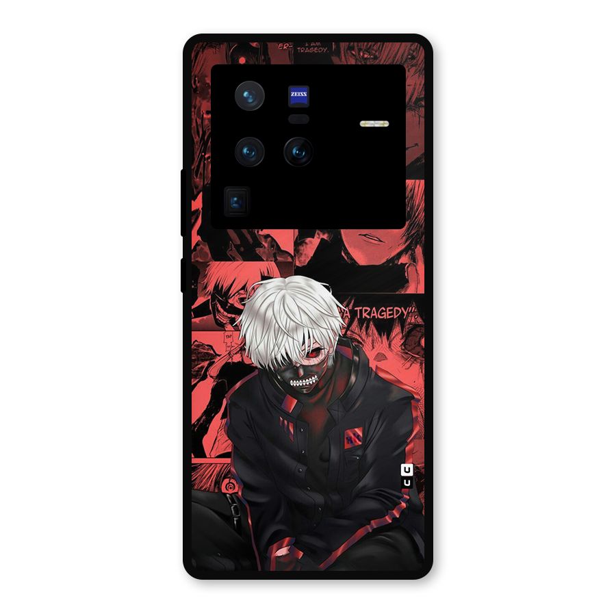 Toukyo Ghoul Kaneki Manga Metal Back Case for Vivo X80 Pro