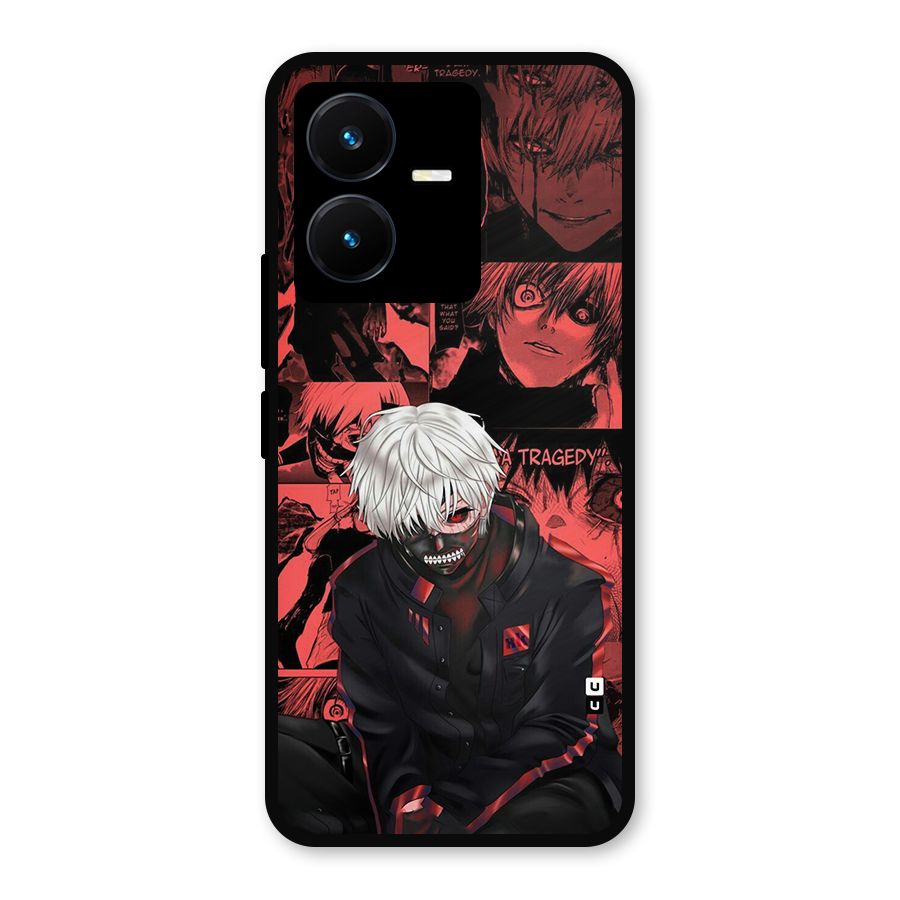 Toukyo Ghoul Kaneki Manga Metal Back Case for Vivo Y22