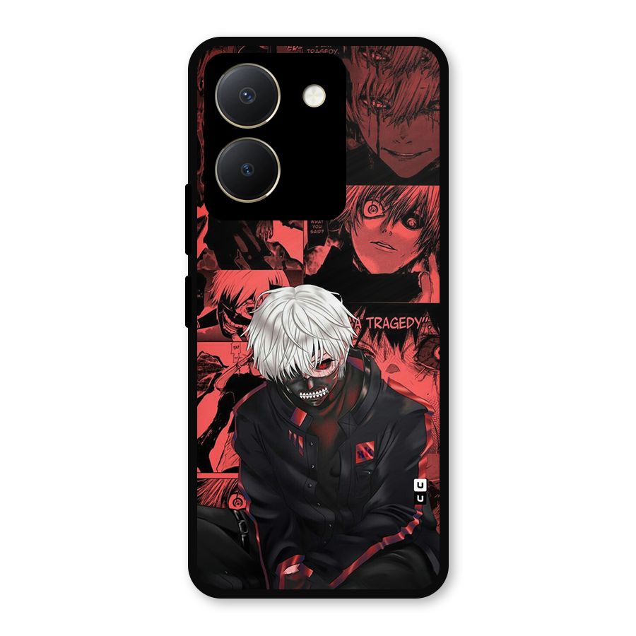 Toukyo Ghoul Kaneki Manga Metal Back Case for Vivo Y36