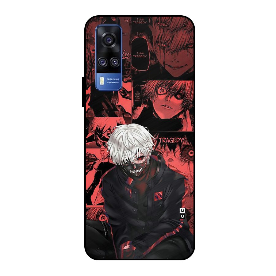 Toukyo Ghoul Kaneki Manga Metal Back Case for Vivo Y51