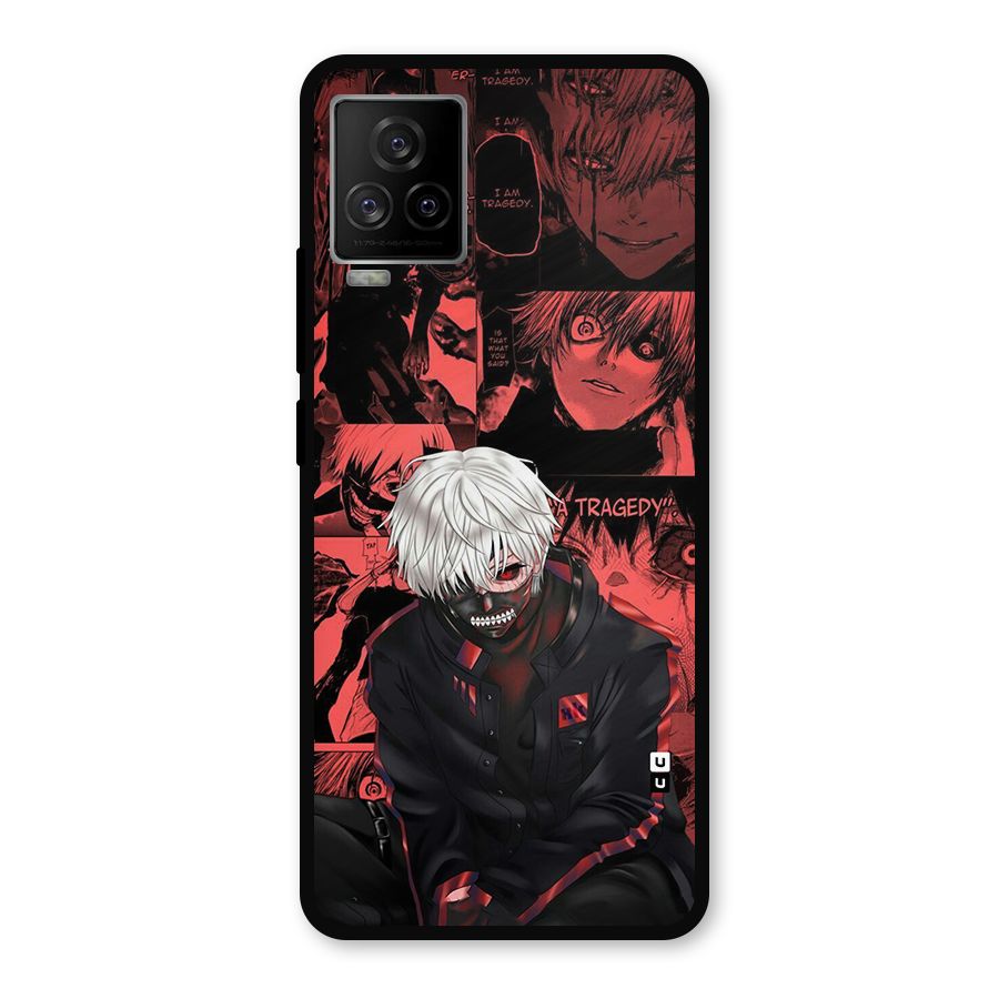 Toukyo Ghoul Kaneki Manga Metal Back Case for iQOO 7 Legend 5G