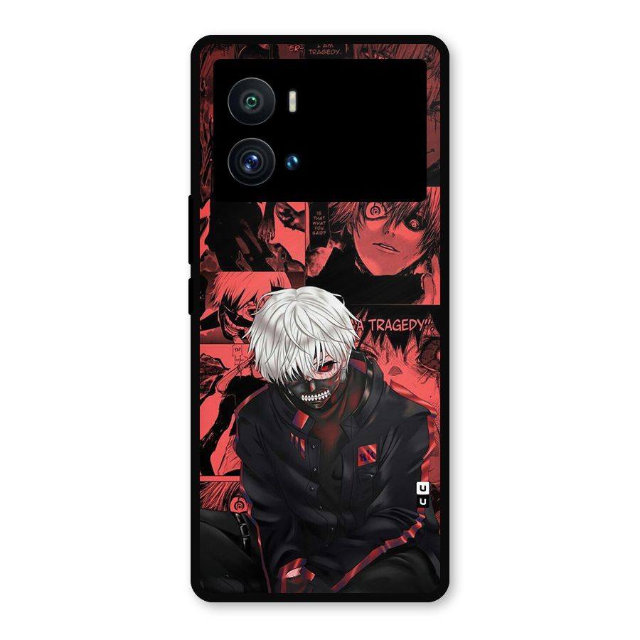 Toukyo Ghoul Kaneki Manga Metal Back Case for iQOO 9 Pro