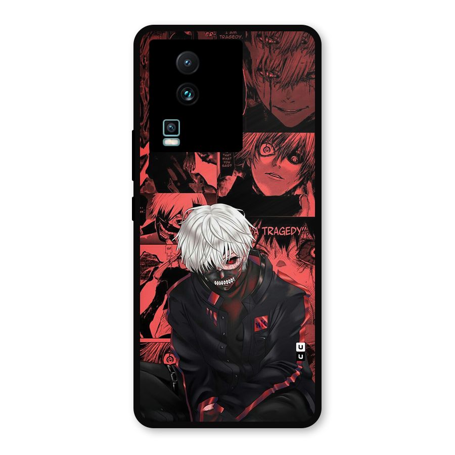Toukyo Ghoul Kaneki Manga Metal Back Case for iQOO Neo 7 Pro