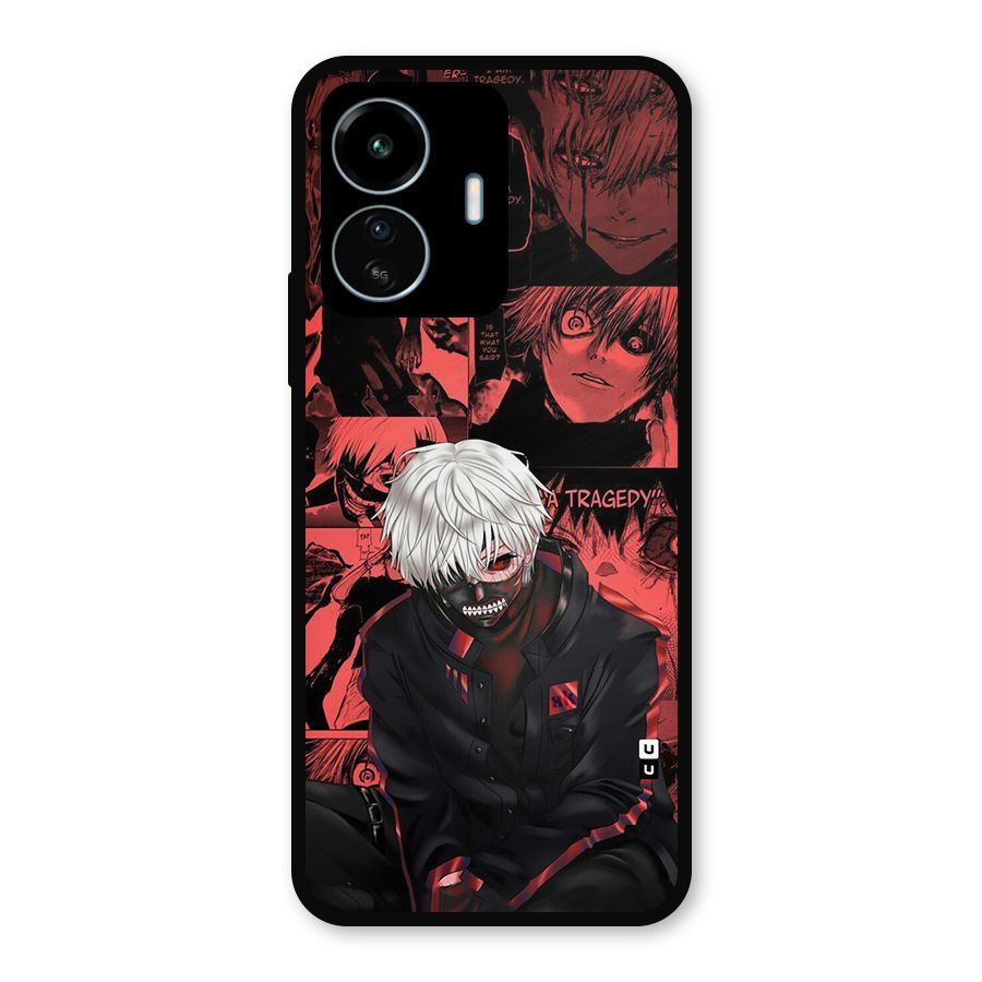 Toukyo Ghoul Kaneki Manga Metal Back Case for vivo iQOO Z6 Lite 5G