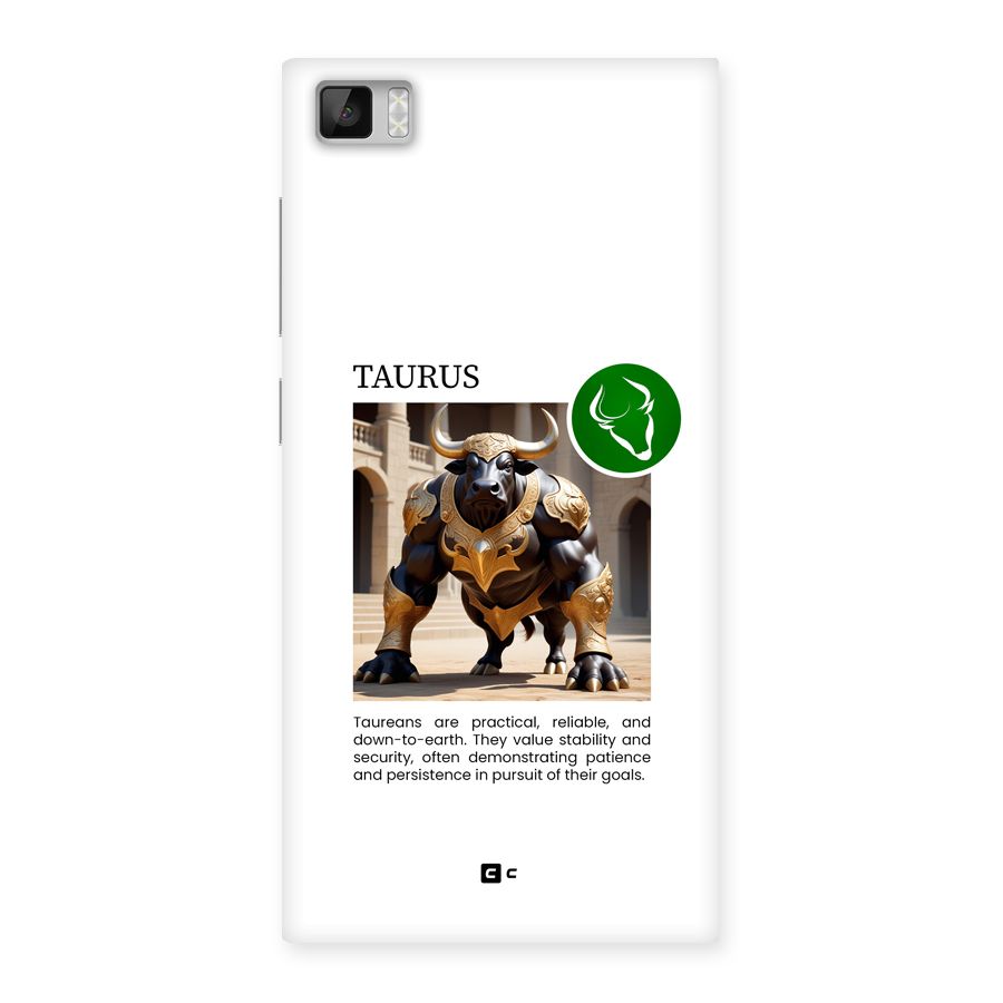 Towering Taurus Back Case for Mi3