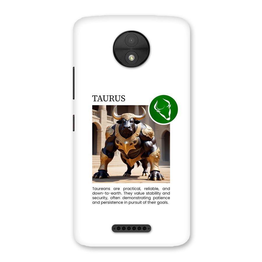 Towering Taurus Back Case for Moto C