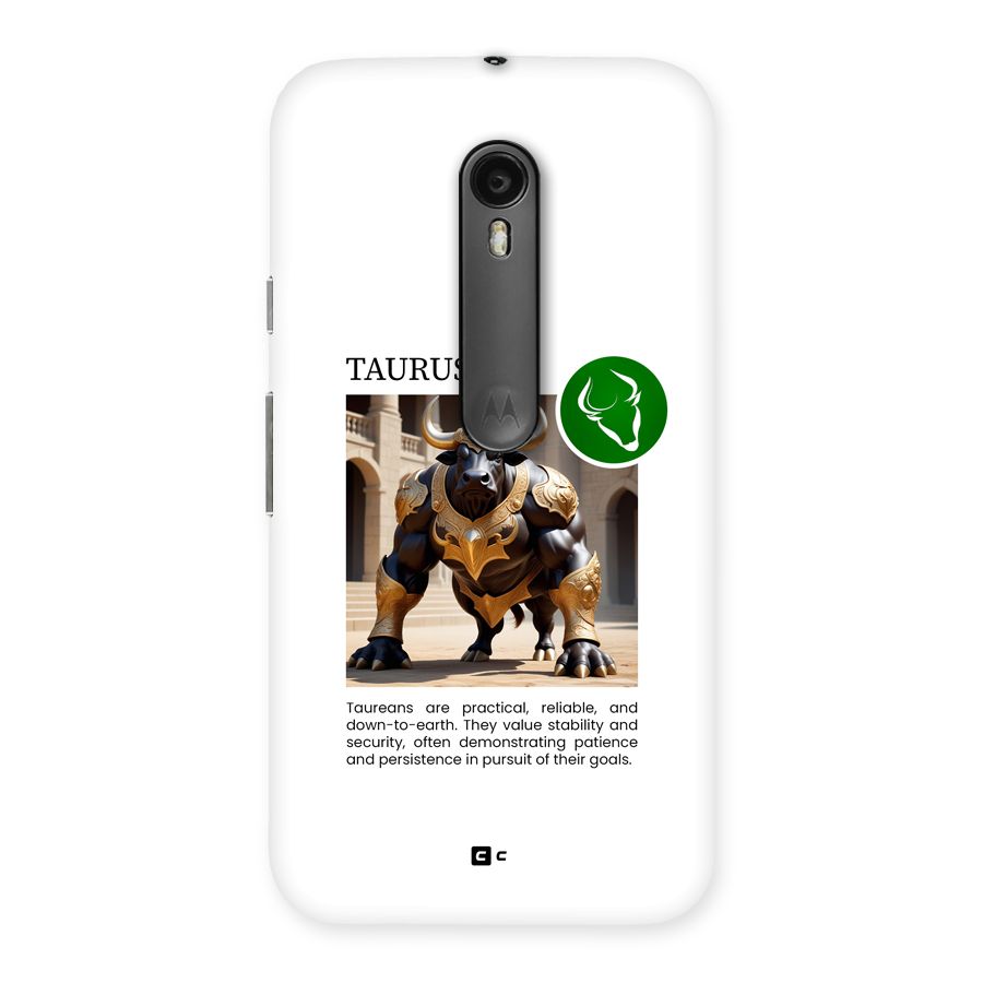 Towering Taurus Back Case for Moto G Turbo