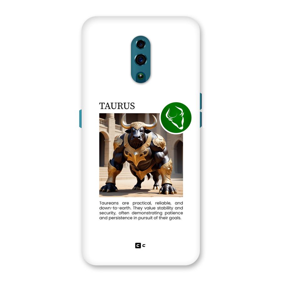 Towering Taurus Back Case for Oppo Reno