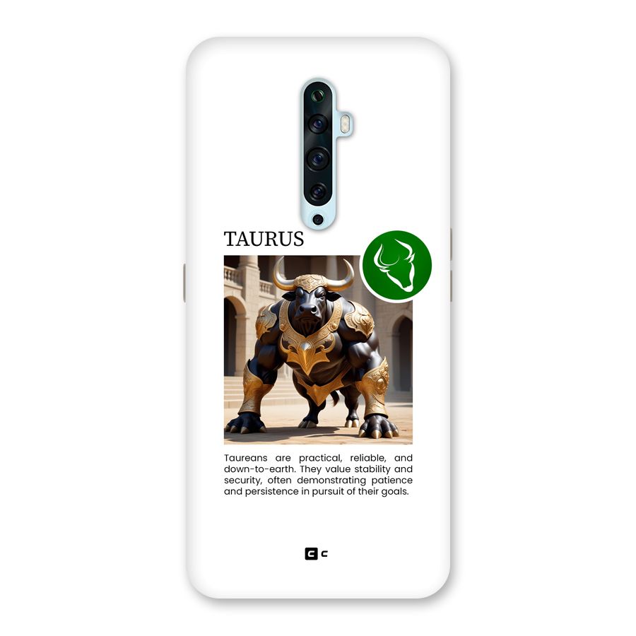 Towering Taurus Back Case for Oppo Reno2 F