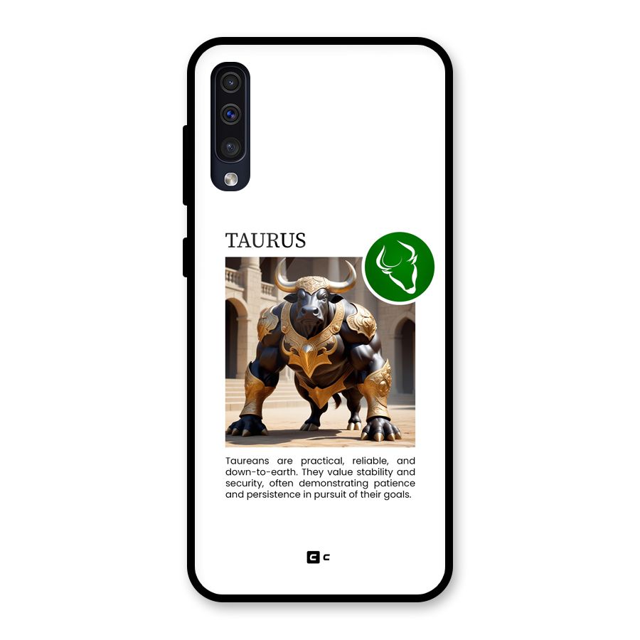 Towering Taurus Glass Back Case for Galaxy A50s