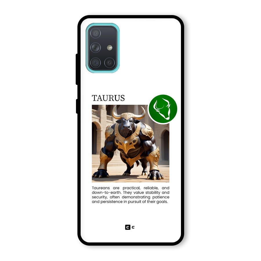 Towering Taurus Glass Back Case for Galaxy A71