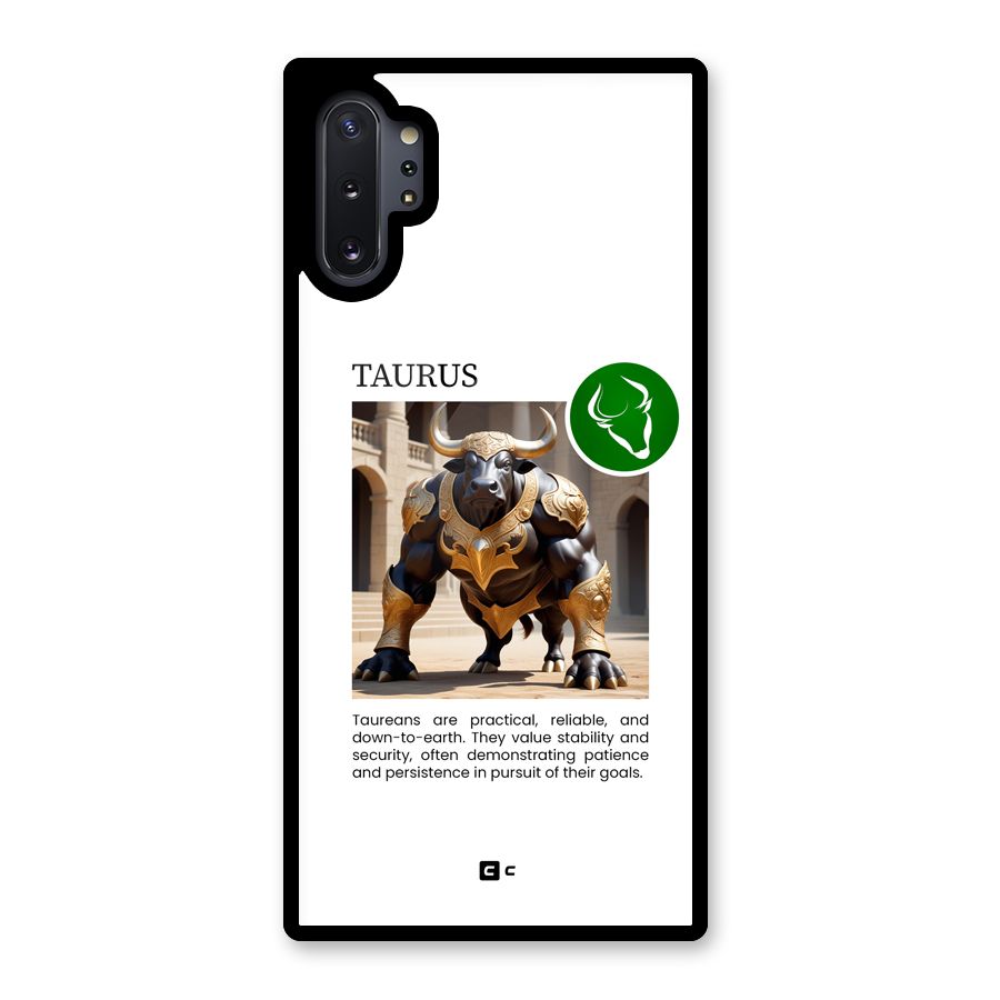 Towering Taurus Glass Back Case for Galaxy Note 10 Plus