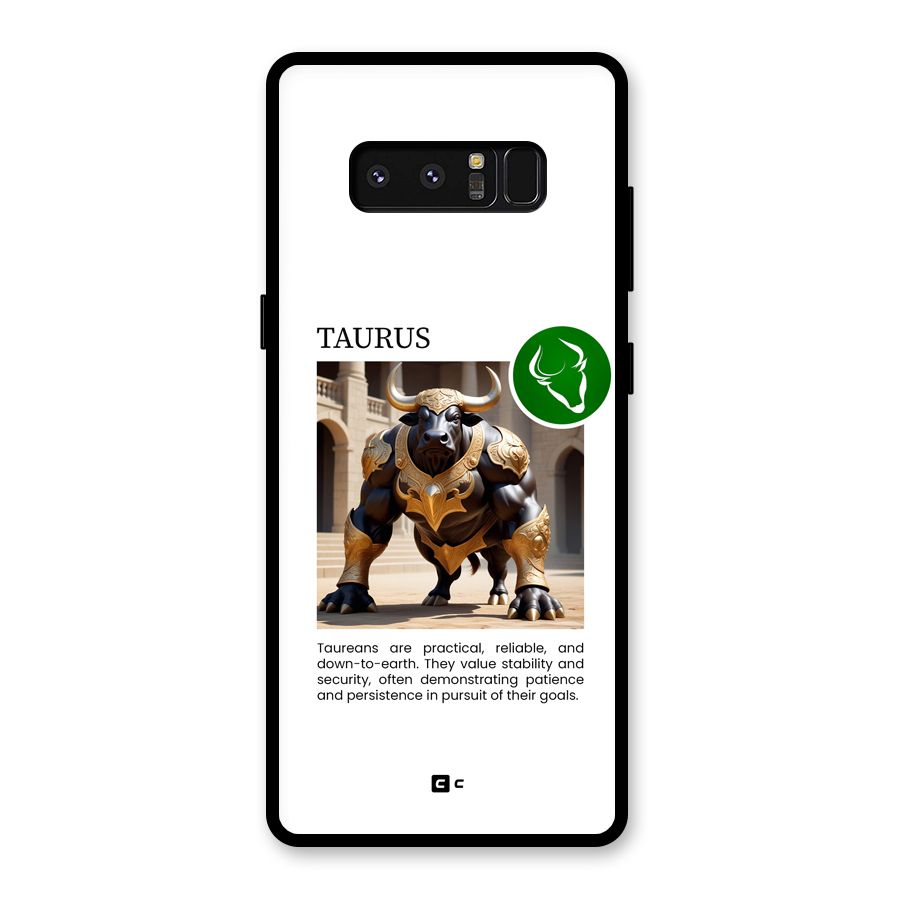 Towering Taurus Glass Back Case for Galaxy Note 8