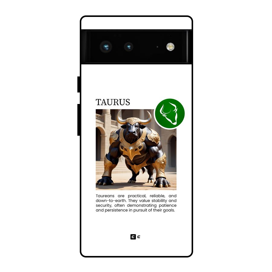 Towering Taurus Glass Back Case for Google Pixel 6