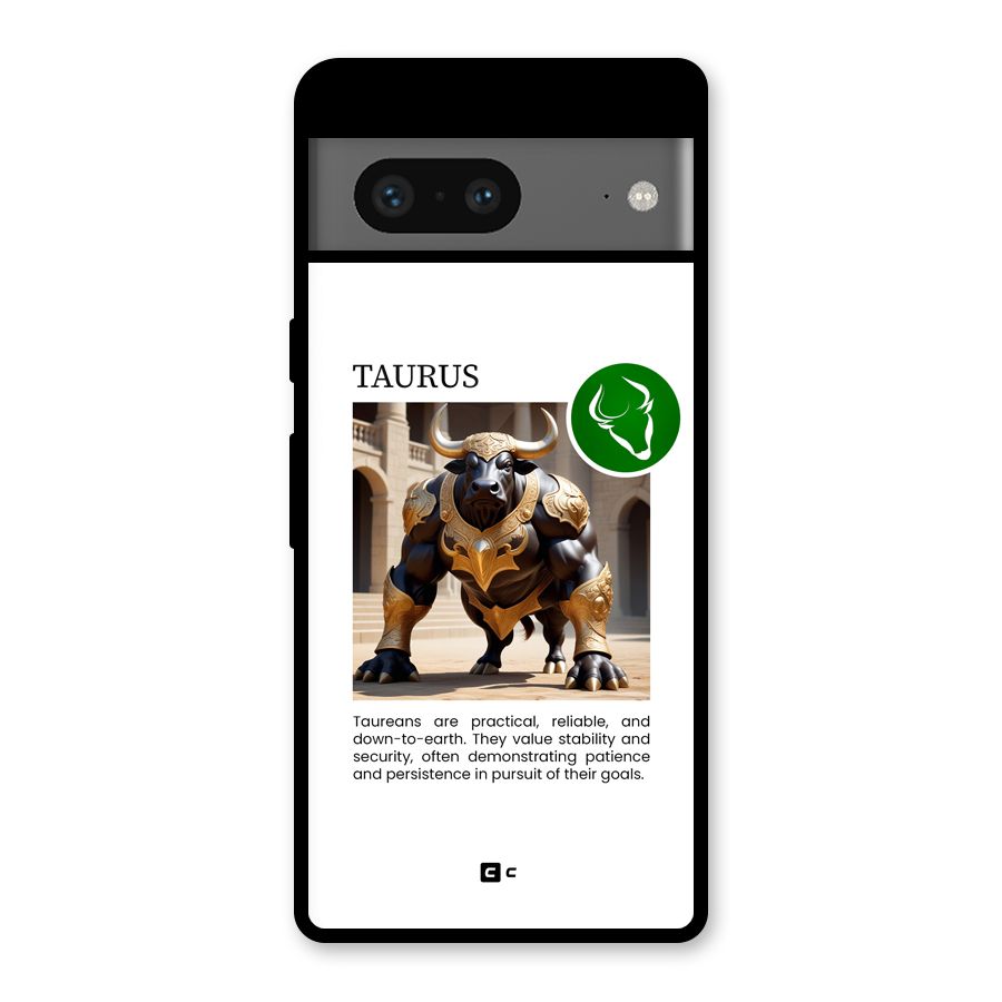 Towering Taurus Glass Back Case for Google Pixel 7