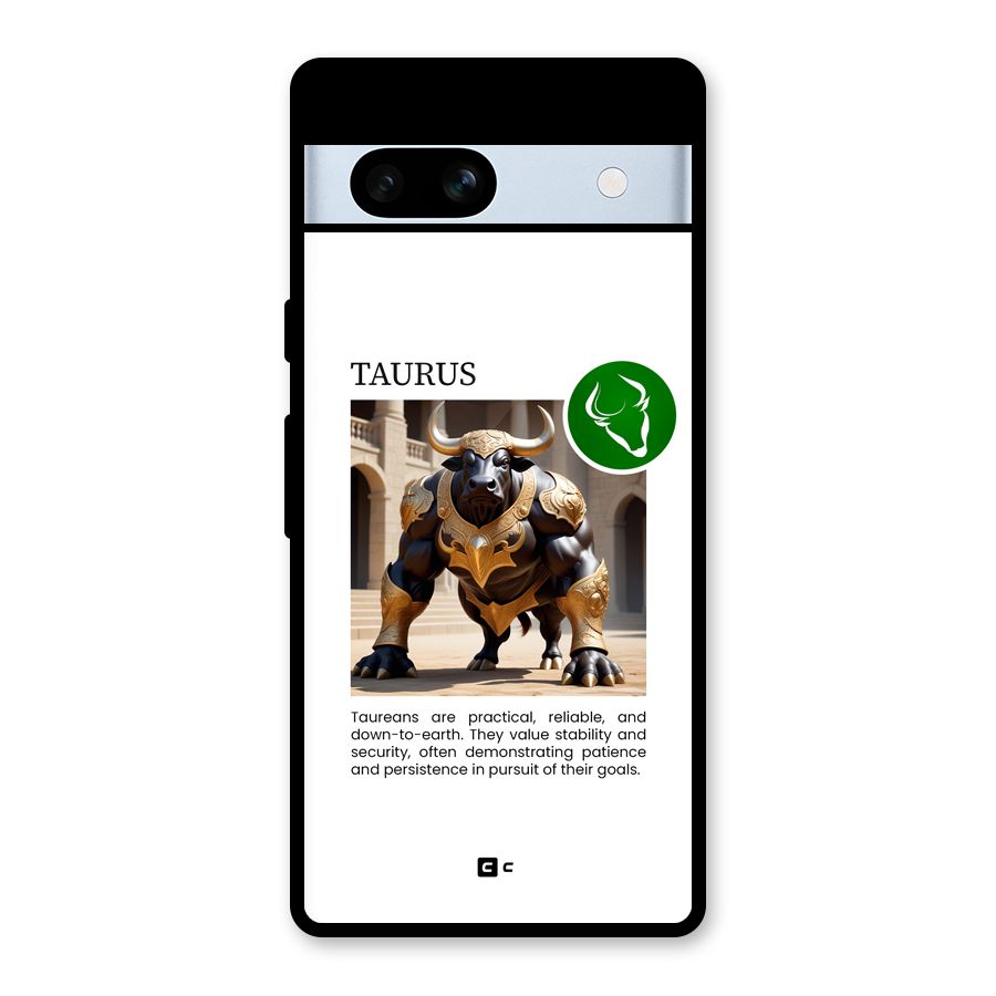 Towering Taurus Glass Back Case for Google Pixel 7a