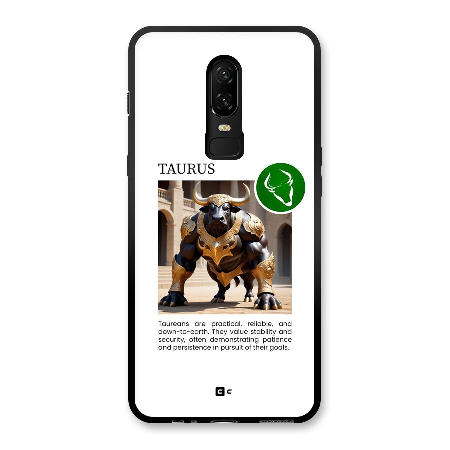 Towering Taurus Glass Back Case for OnePlus 6