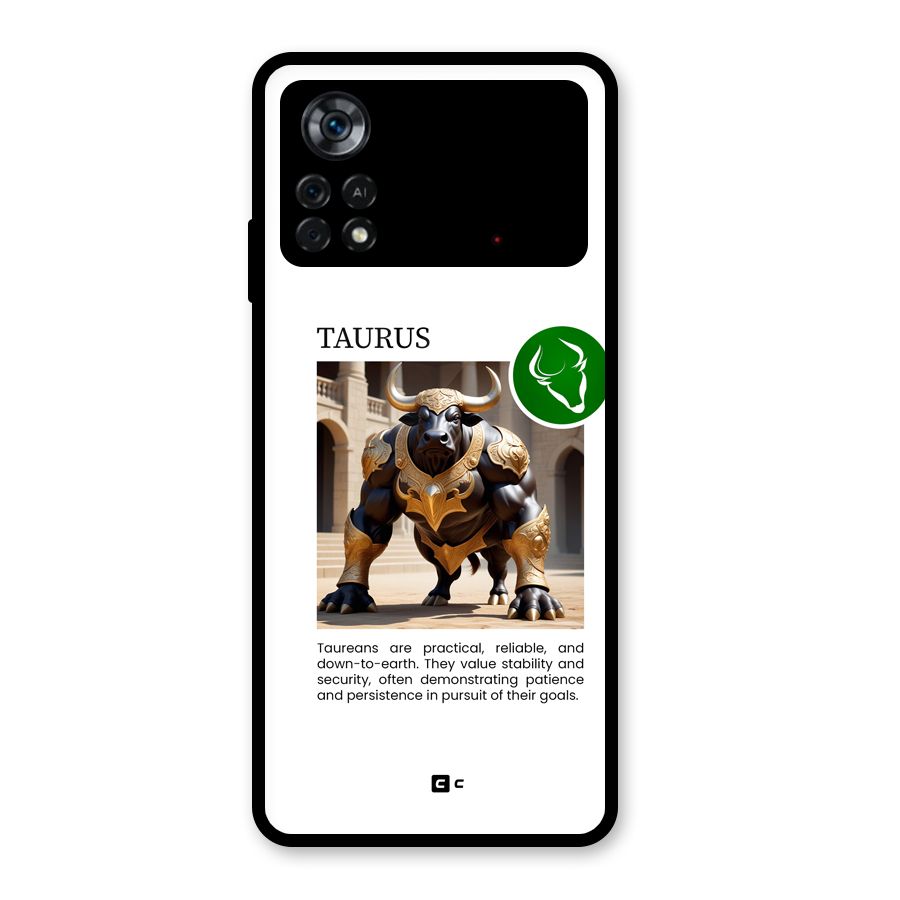 Towering Taurus Glass Back Case for Poco X4 Pro 5G