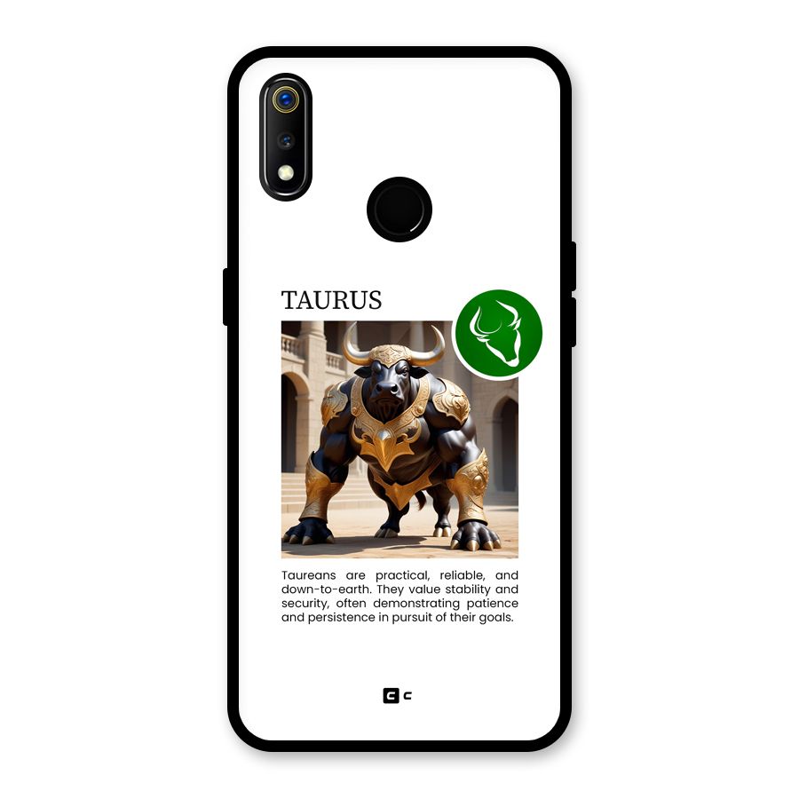 Towering Taurus Glass Back Case for Realme 3