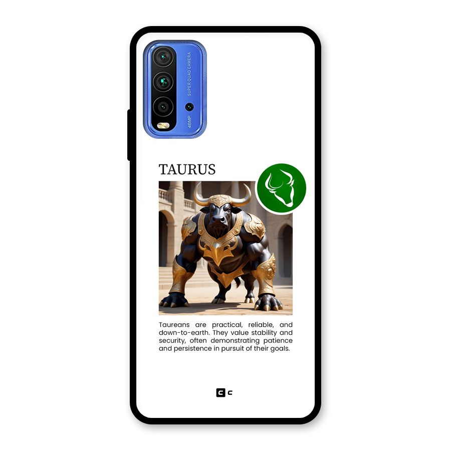 Towering Taurus Glass Back Case for Redmi 9 Power
