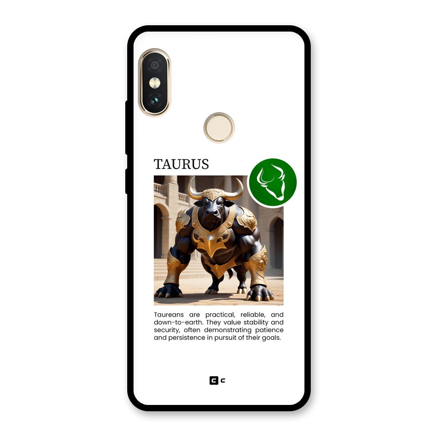 Towering Taurus Glass Back Case for Redmi Note 5 Pro