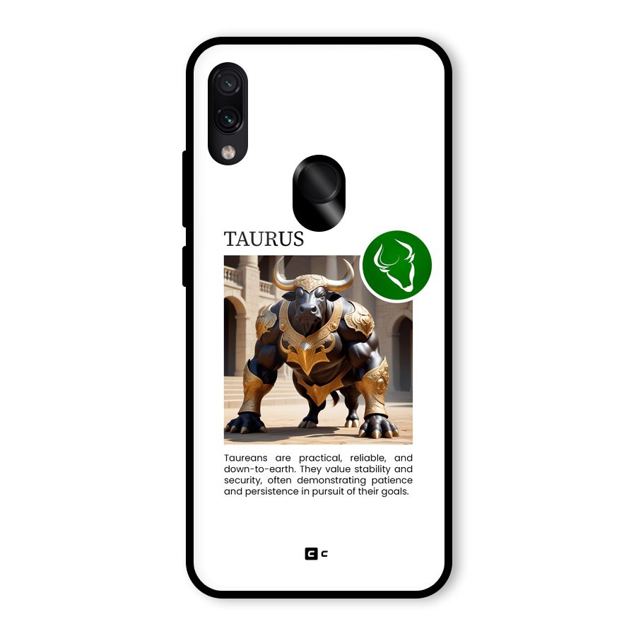 Towering Taurus Glass Back Case for Redmi Note 7 Pro