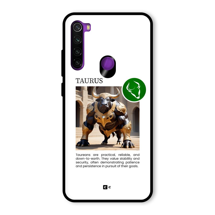 Towering Taurus Glass Back Case for Redmi Note 8