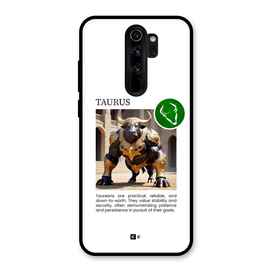 Towering Taurus Glass Back Case for Redmi Note 8 Pro