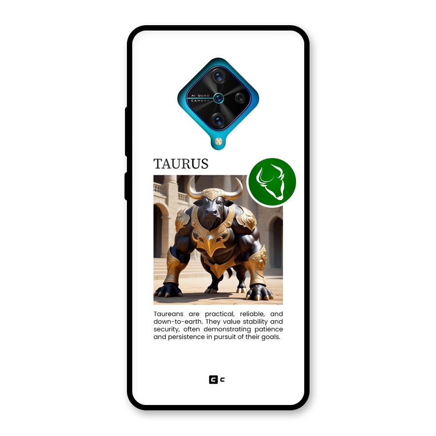 Towering Taurus Glass Back Case for Vivo S1 Pro